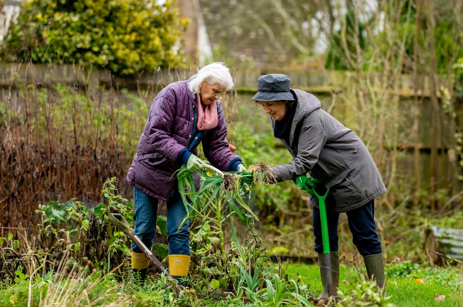 Gardeners planting and harvesting crops in different seasons, showcasing the specific tasks and strategies for each time of year.